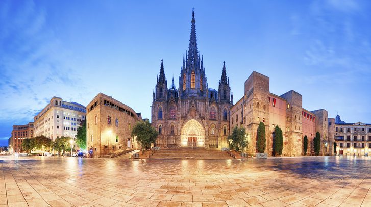 Gotická barcelonská katedrála