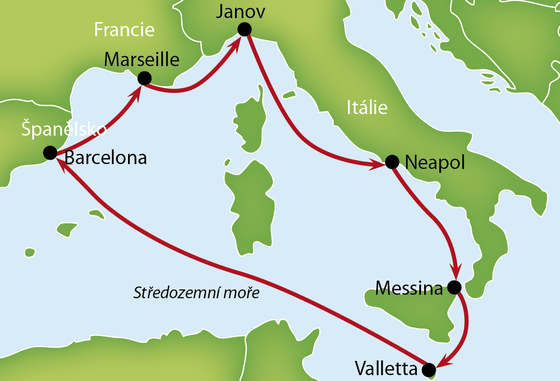 Z Janova okolo Středomoří na nové luxusní lodi MSC Meraviglia