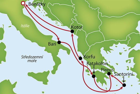 Z Benátek za poznáním úžasného Řecka se zastávkou v Černé Hoře na lodi MSC Magnifica