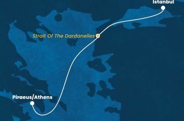 Řecko, , Turecko z Pirea na lodi Costa Fortuna