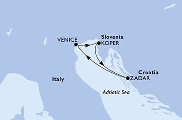 Itálie, Slovinsko, Chorvatsko z Benátek na lodi MSC Armonia