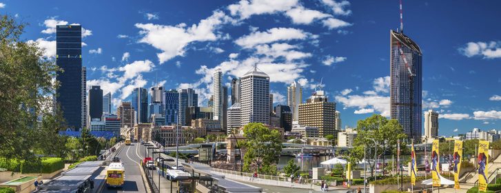 Panoramatický výhled na Brisbane Skyline