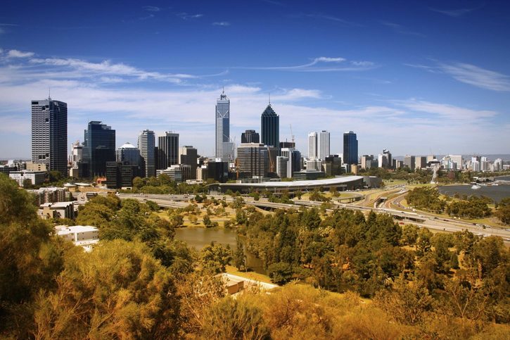 Pohled na město Frematle (Perth), Austrálie
