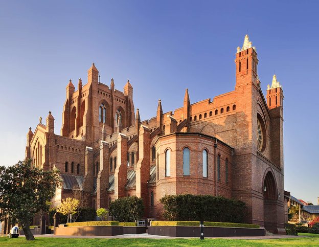 Gotická katedrála Newcastle v Austrálii