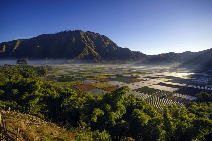 Krásná krajina v Lembar, Indonésie