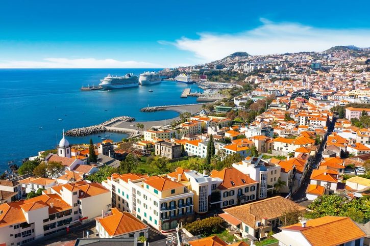 Funchal - Letecký pohled město