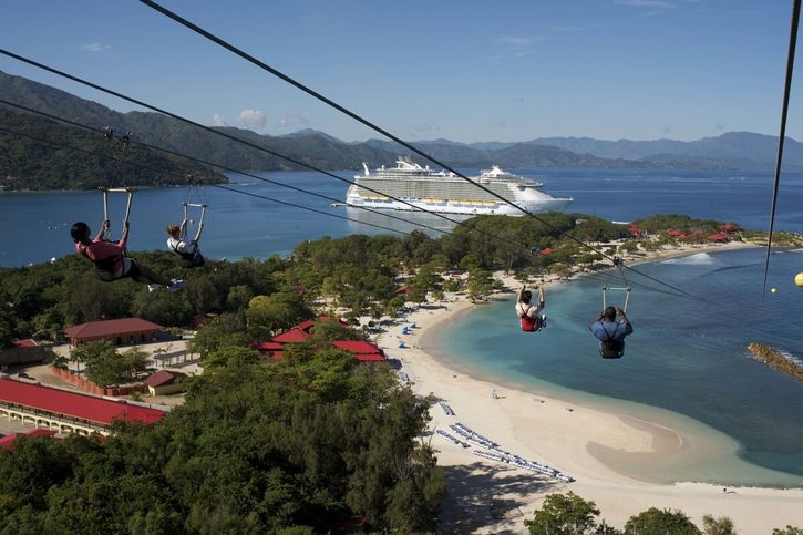 Zipline na ostrově Labadee, soukromý ostrov RCL Zipline na ostrově Labadee, soukromý ostrov RCL