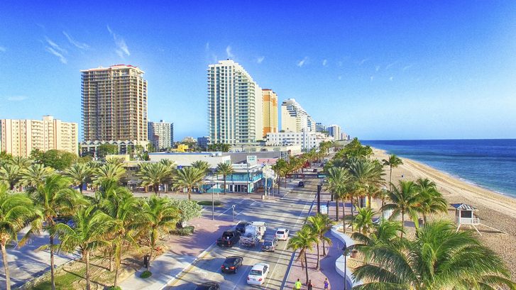 Pohled na pobřeží Fort Lauderdale