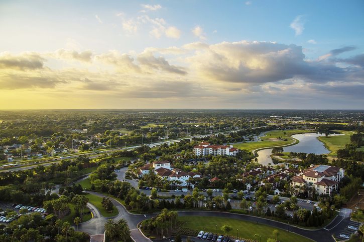 Letecký pohled na Port Canaveral, Orlando