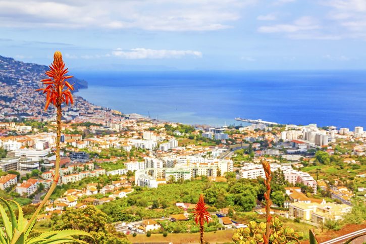 Pohled na město Funchal, Portugalsko
