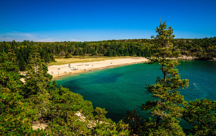 Pláž v Bar Harbor, USA