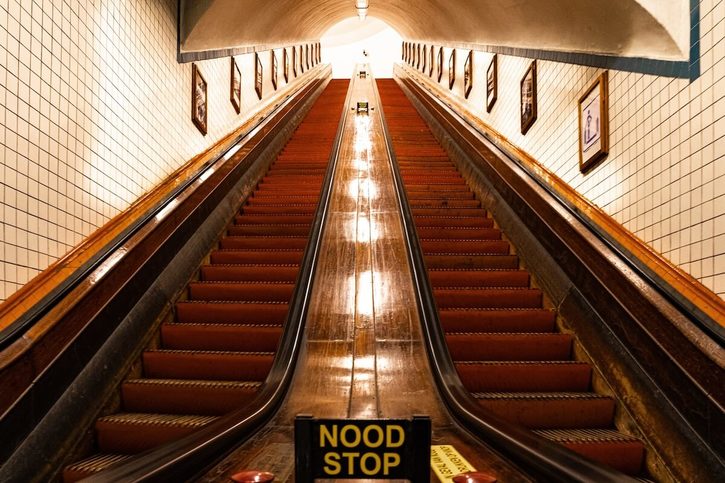 Antverpy - Pěší tunel Sint-Annatunnel