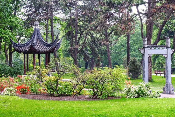 Riga - Městský park s japonským altánem