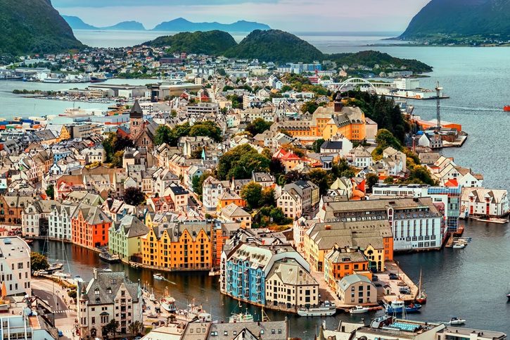 Ålesund - Městská scenerie