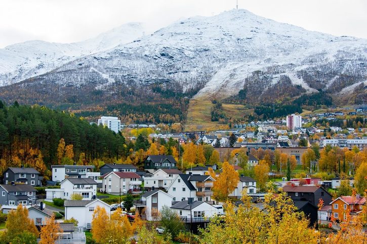 Pohled na město Narvik