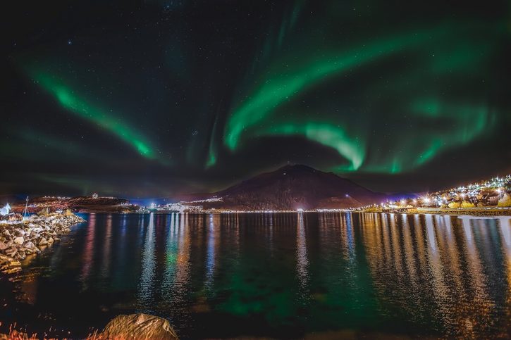 Narvik - Polární záře nad Narvikem