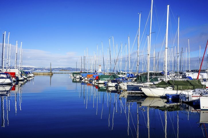 Trondheim - Pohled na přístav v Trondheimu