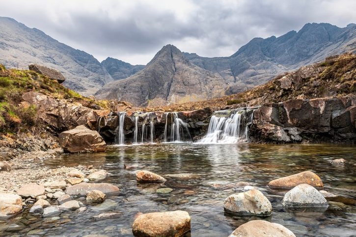 Skye - Výhled na Fairy Pools.