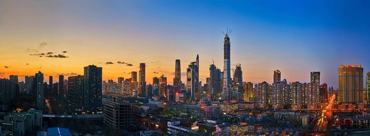 Panorama města Tianjin (Peking)