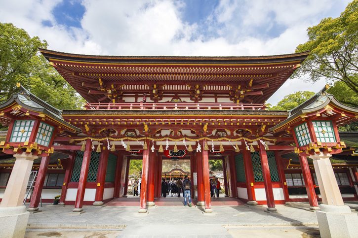 Kushida Shrine – Obdivujte nádhernou svatyni vybudovanou v roce 757 ve městě Fukuoka, Japonsko