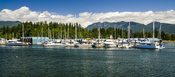 Kotviště pro malé rekreační lodě ve Vancouveru