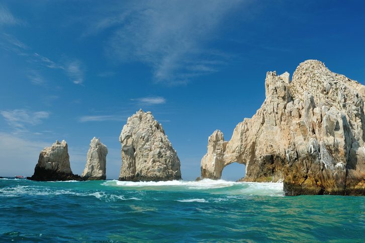 Přírodní skalní útvar na konci země, Cabo San Lucas, Mexiko