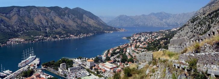 Kotor - Panoramatický pohled z pevnosti svatého Jana