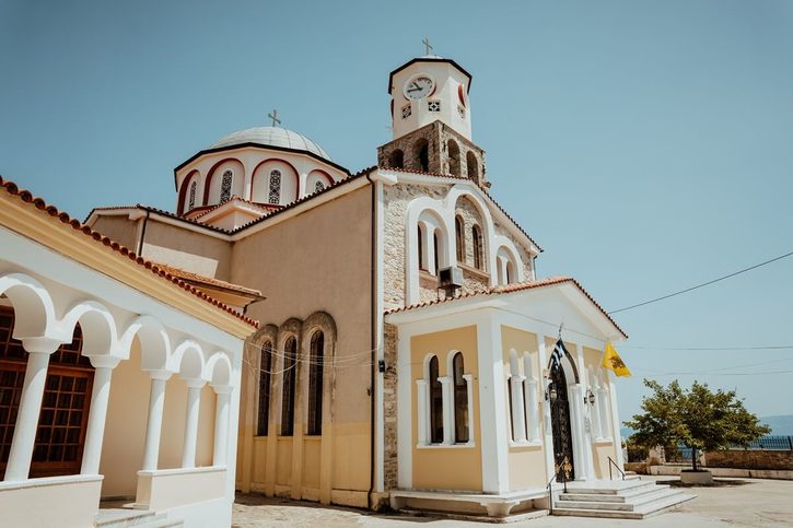 Kavala - Pravoslavný kostel Nanebevzetí Panny Marie ve Starém městě.