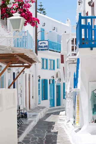 Mykonos - Typická řecká ulička