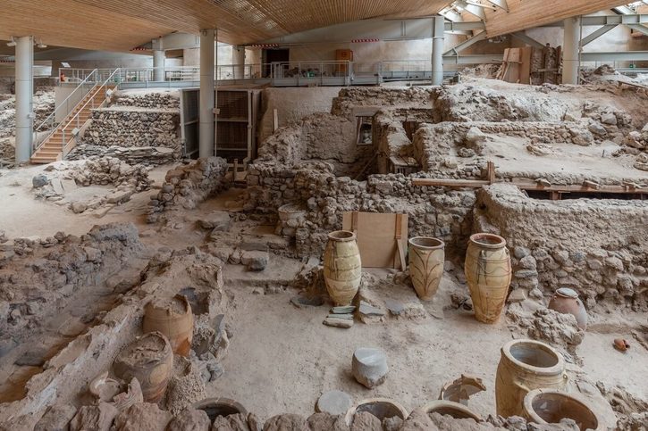 Santorini - Prehistorické muzeum v Akrotiri 