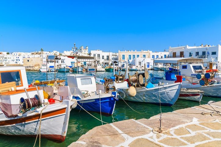 Paros - Typické rybářské lodě 