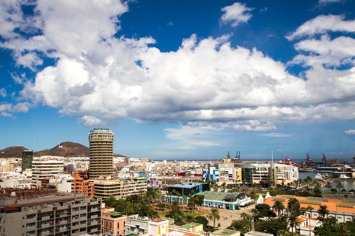 Pohled na město Las Palmas, Gran Canaria