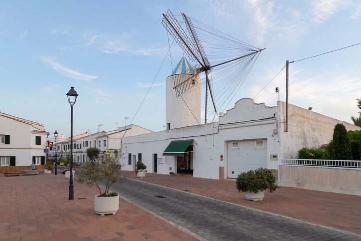 Mahon -Původní větrný mlýn Moli de Dalt 