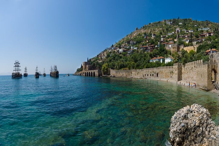 Alanya - Loděnice Tersane a hrad Alanya
