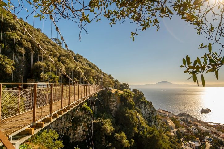 Gibraltar - Visutý most Windsor (Windsor Suspension Bridge)