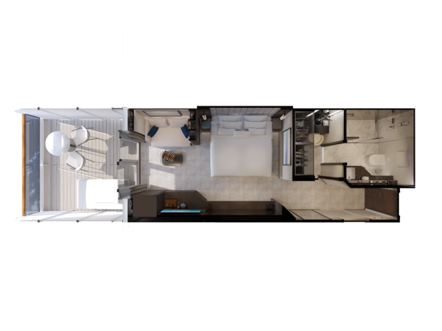 Ocean apartmá s velkou terasou, plánek - Explora I