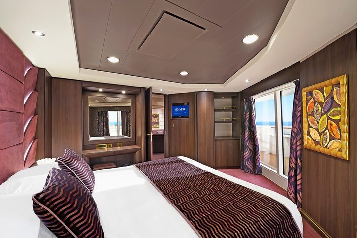 Čtyřlůžkové Apartmá Aurea, ložnice - MSC Preziosa
