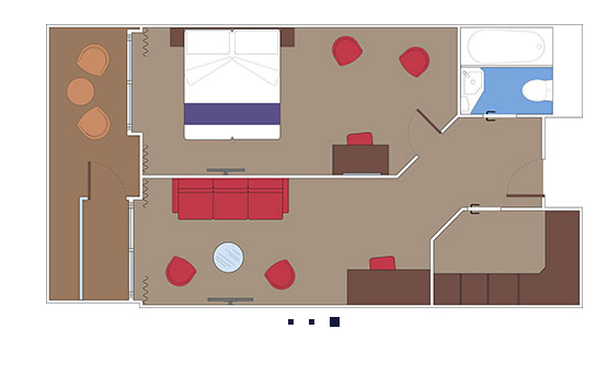 Čtyřlůžkové Apartmá Grand Suite (SE3), plánek - MSC Seaview