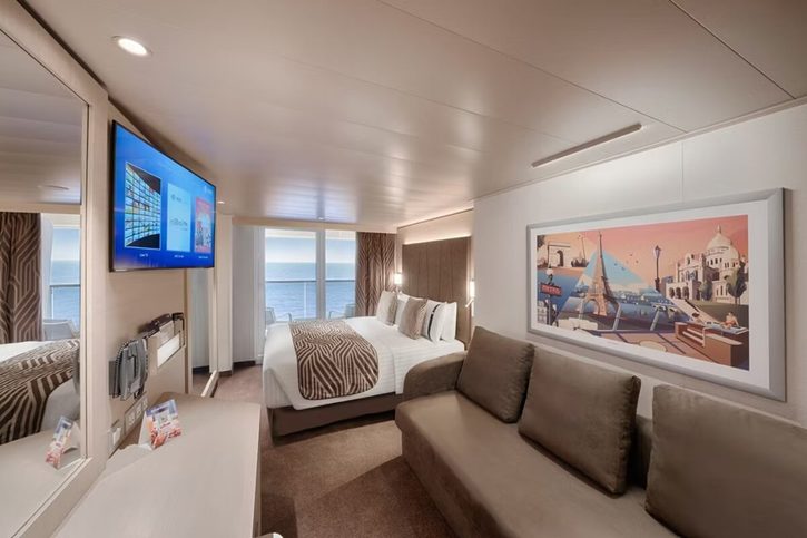 Kajuta Deluxe s balkonem s omezeným výhledem - MSC World Atlantic