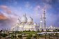 Velká mešita šejka Zayeda za soumraku