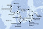 Německo, Norsko, Dánsko, Polsko, Litva, Lotyšsko, Švédsko z Warnemünde na lodi MSC Magnifica