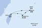 Japonsko, Tchaj-wan z Naha na lodi MSC Bellissima