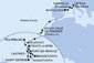 Martinik, Guadeloupe, Svatá Lucie, Barbados, Svatý Vincenc a Grenadiny, Grenada, Svatý Martin, Antigua a Barbuda, Španělsko, Francie, Itálie z Fort-de-France na lodi MSC World Asia
