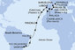 Brazílie, Kapverdy, Portugalsko, Maroko, Španělsko, Francie ze Santosu na lodi MSC Seaview
