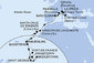 Itálie, Francie, Španělsko, Svatý Martin, Svatý Kryštof a Nevis, Svatý Vincenc a Grenadiny, Barbados, Grenada, Martinik z Janova na lodi MSC World Europa