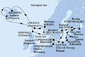 Německo, Norsko, Velká Británie, Island, Dánsko, Polsko, Litva, Lotyšsko, Estonsko, Rusko, Finsko, Švédsko z Warnemünde na lodi MSC Orchestra
