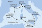 Itálie, Francie, Španělsko, Malta z Livorna na lodi MSC Opera
