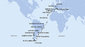 Itálie, Francie, Španělsko, Portugalsko, Kapverdy, Brazílie, Argentina, Uruguay, Chile z Civitavecchia na lodi MSC Magnifica