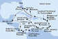 USA, Bahamy, Jamajka, Kolumbie, Panama, Kostarika, Belize, Antigua a Barbuda, Barbados, Grenada, Autonomní státy Nizozemska z Miami na lodi MSC Divina