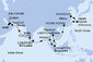 Čína, Japonsko, Thajsko, Singapur, Srí Lanka, Indie, Omán, Spojené arabské emiráty ze Šanghaje na lodi MSC Splendida